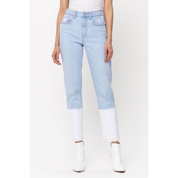 PRICE DROP Light Wash Dip Dye Cigarette Style Denim Jeans - Picture 10 of 15